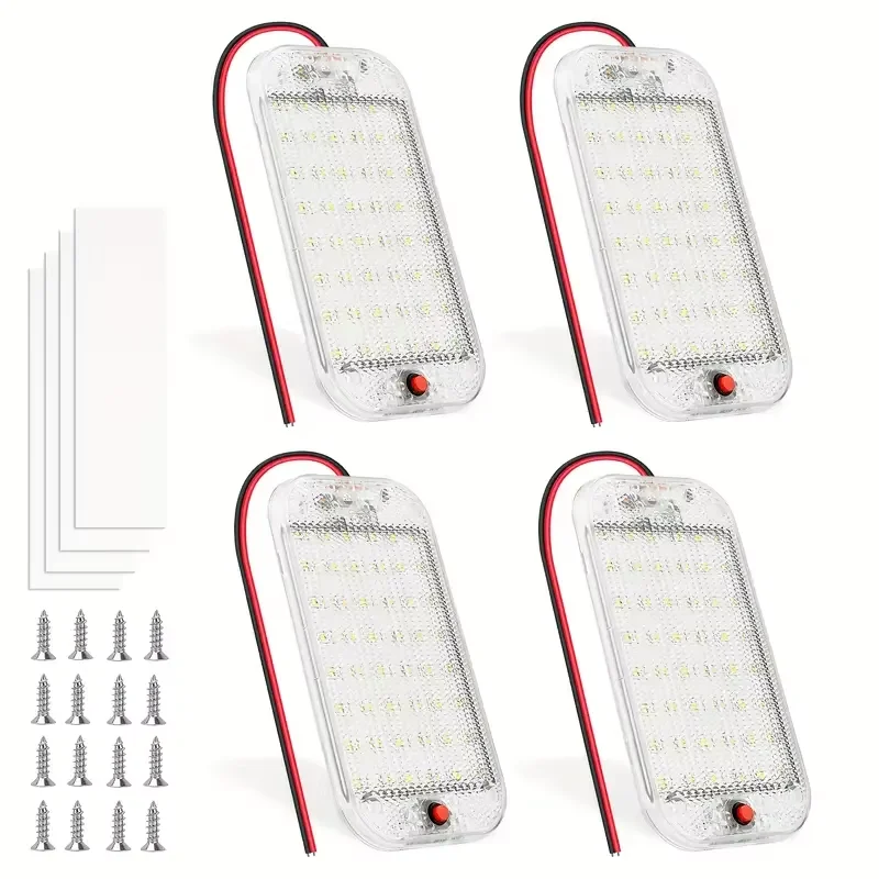 Ceiling Light Bright Indoor Car Dome Light with ON/OFF Switch for Box Trucks Campers Boats RV Interior Lighting 1/2/4/6/8pcs