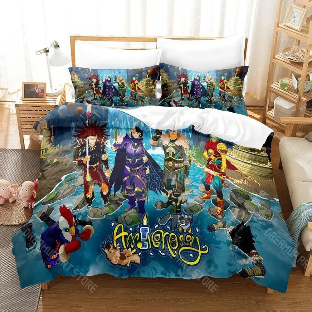 3D Printed Tribes of Midgard Game Bedding Set for Boys Girls Duvet Cover Pillowcase Twin Queen King Full Single Double Sizes