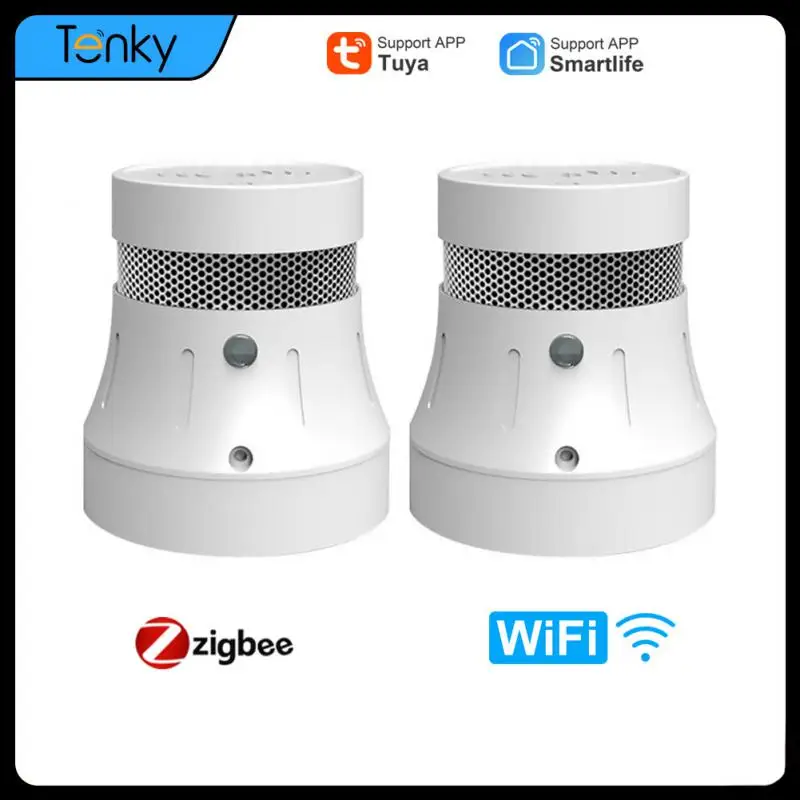 

Tuya Smart Home Zigbee/WiFi Smart Smoke Detector Sensor Security Alarm System Smart Life App Smoke Alarm Security Protection