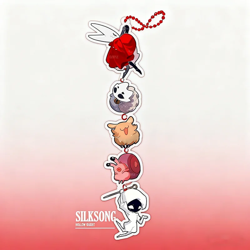 

Игра Hollow Knight Silksong Hornet Косплей Брелок для ключей Kawaii Акриловый кулон Брелок для ключей Сумка Аксессуары Орнамент Реквизит