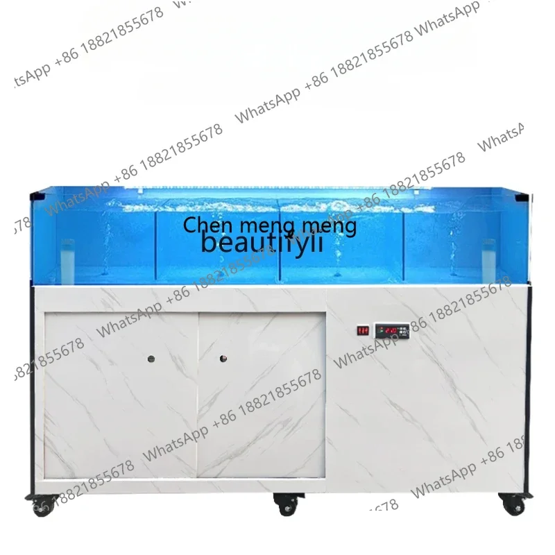 X  seafood pond commercial fish tank mobile shrimp and crab shell mixed tank oxygen refrigeration integrated