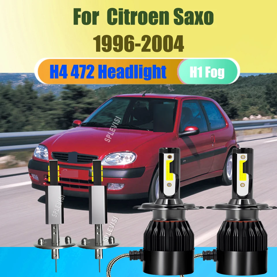

H4 H1 Led White Headlamp Fog Light - 12v Automotive Lighting For Citroen Saxo 1996 1997 1998 1999 2000 2001 2002 2003 2004