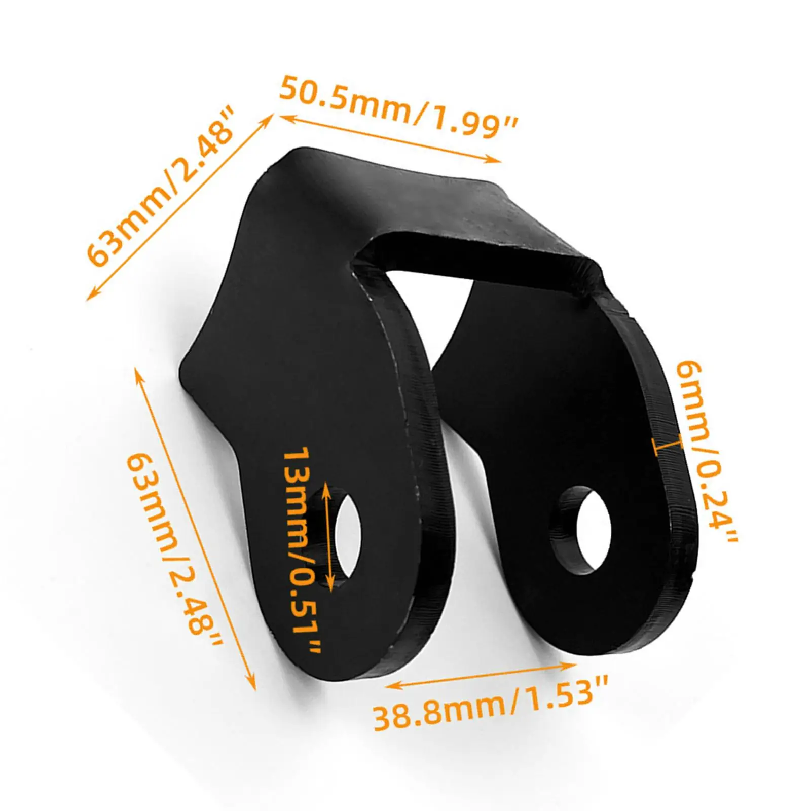 

Strong Iron Axle Shock Bracket Heavy Duty Shock Mount Black for Trailer Axle Enhanced Strength