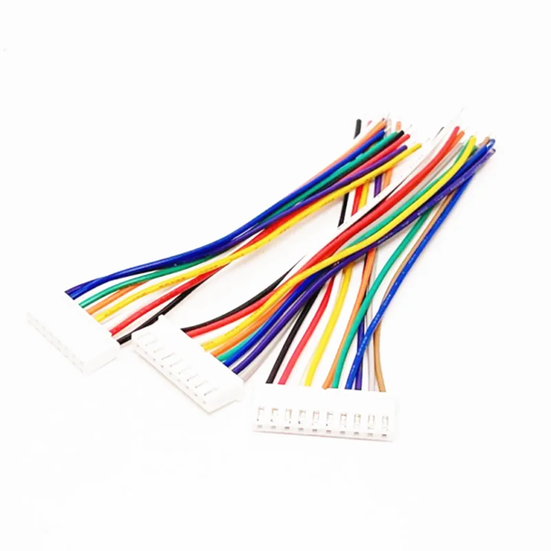 10Pcs 60mm/80mm/250mm/400mm/500mm JST XH 2.54mm Wire Color Cable Connector 2P/3/4/5/6/7/8/9/10/11/12 Pin XH2.54 Pitch Plug 26AWG