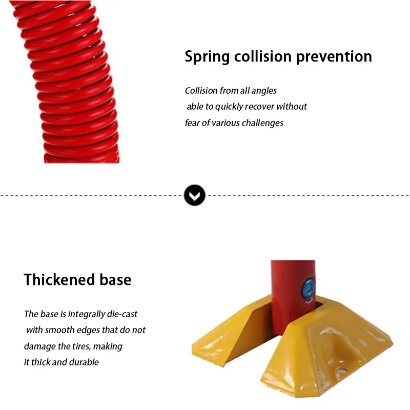 T-shaped Spring Type Parking Lock is Suitable for Various Vehicle Models Waterproof And Anti-collision Car Space Occupying