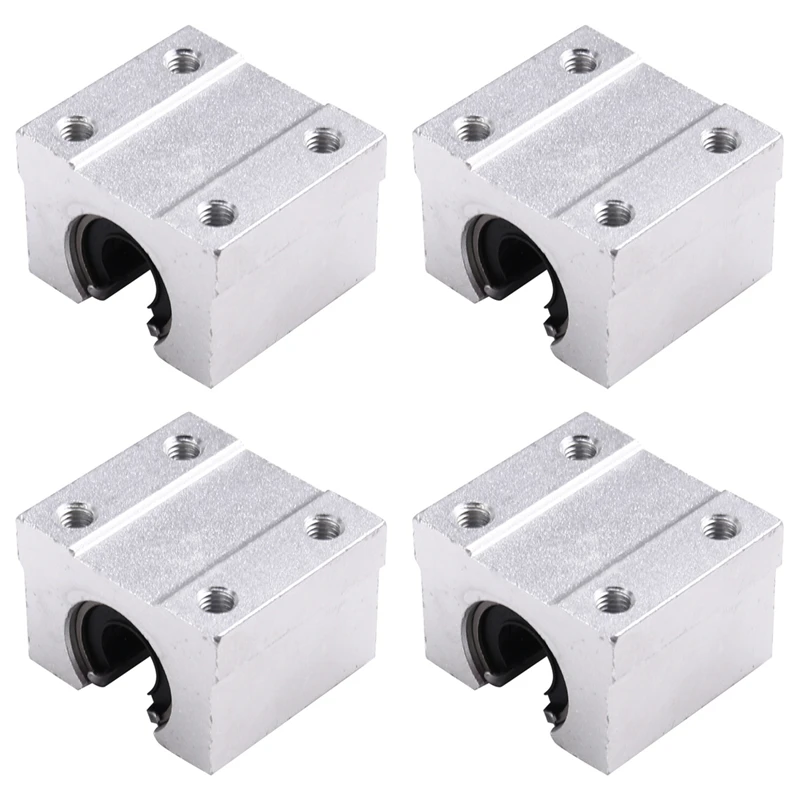 

AAAN-4Pcs SBR10UU Блоковые подшипники каретки для фрезерного станка с ЧПУ линейной опорной рейки SBR10