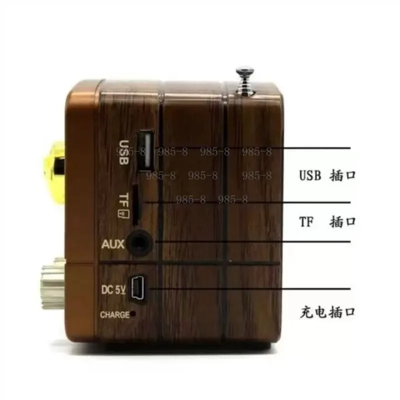 Retro Professional Full Band Portable Radio Player, Multifunctional Bluetooth Speaker With Card Slot Stereo Sound For Seniors