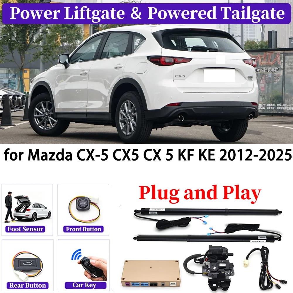 

ZJCGO for Mazda CX-5 CX5 CX 5 KF KE 2012-2025 OEM Upgrade Car Automatic Power Liftgate Kit Smart Auto Electric Tailgate System