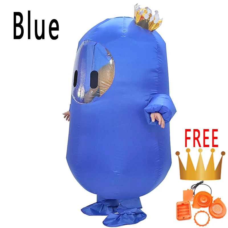 Fall Jongens Opblaasbare Kostuum Meisje Vrouwen Mannen Kid Adult Jellybean Game Struikelen Anime Cosplay Halloween Verjaardagsfeestje Blow Up Pak