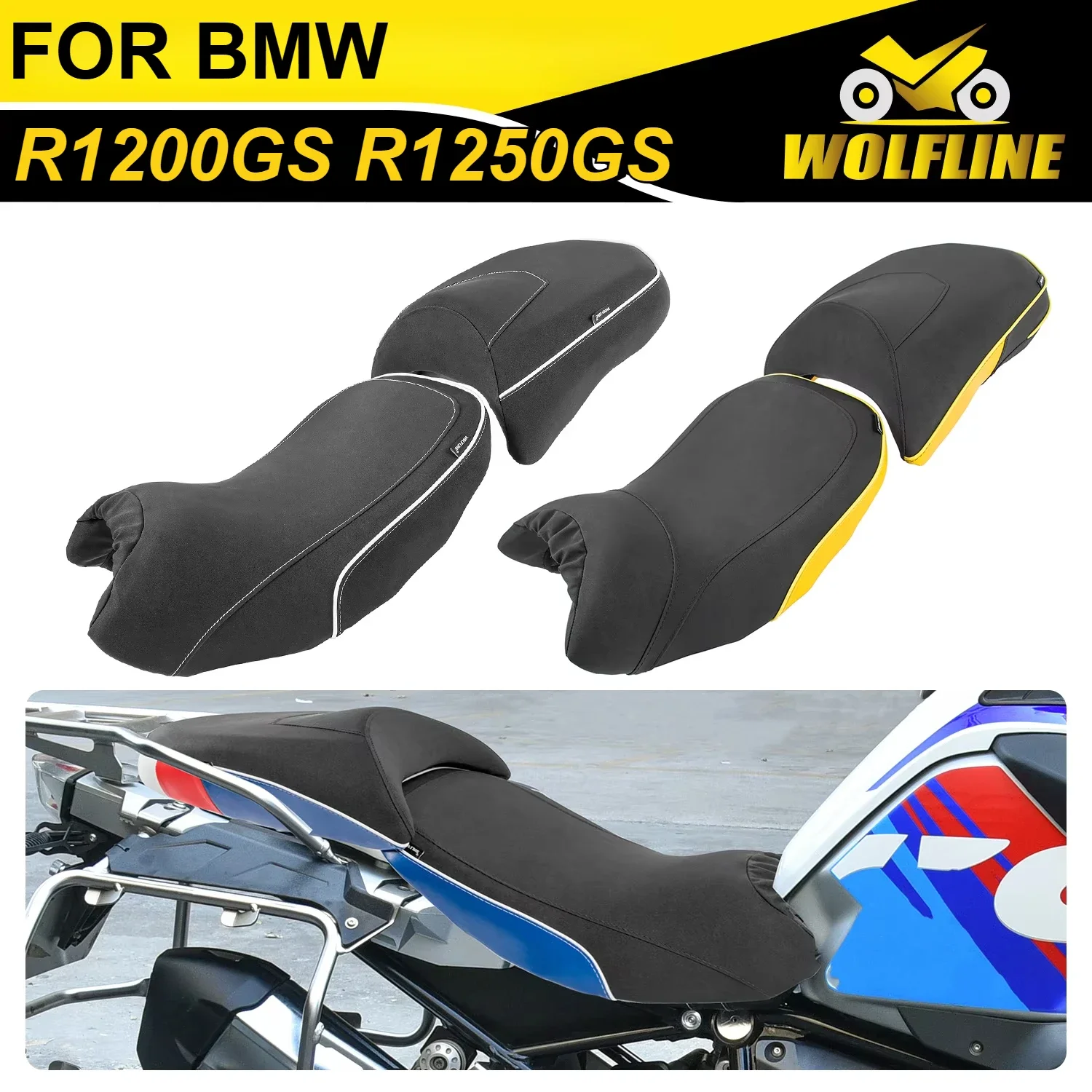 

Wolf Line Seat Cushion Two-Up Saddle Pad for BMW R1200GS 2014-2018 2015 2016 2017 R1250GS/R1250GS ADV 2019-2023 2020 2021 2022