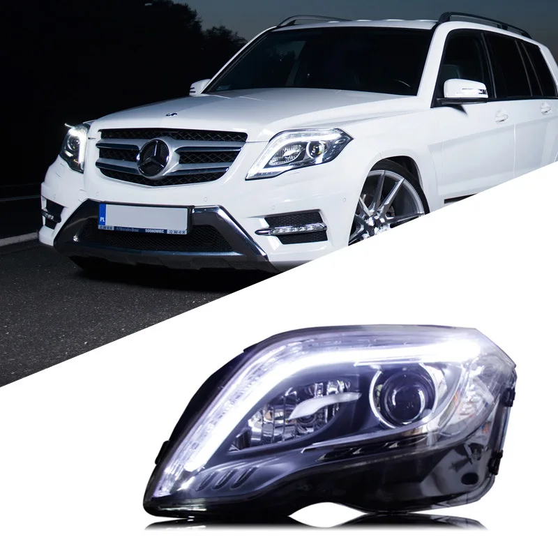 

Подходит для фар Mercedes-Benz GLK в сборе glk200 260, модифицированные высококачественные светодиодные дневные ходовые огни, линзы, ксеноновые фары