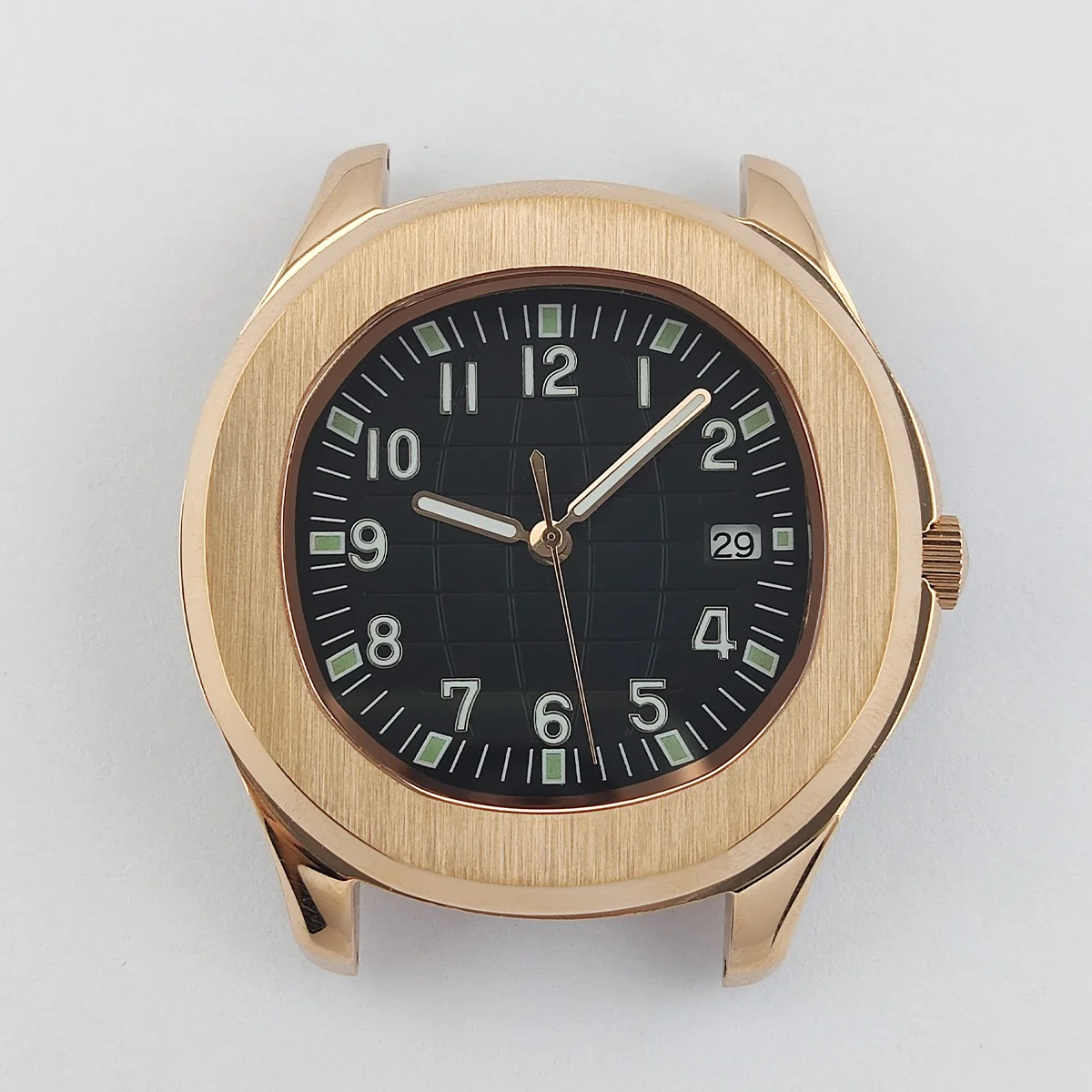 เคส NH35 41มม. NH36หน้าปัดโลโก้ตามสั่งเคสกระจกแซฟไฟร์สแตนเลสสตีลเหมาะสำหรับ Miyota8215/NH35/NH36