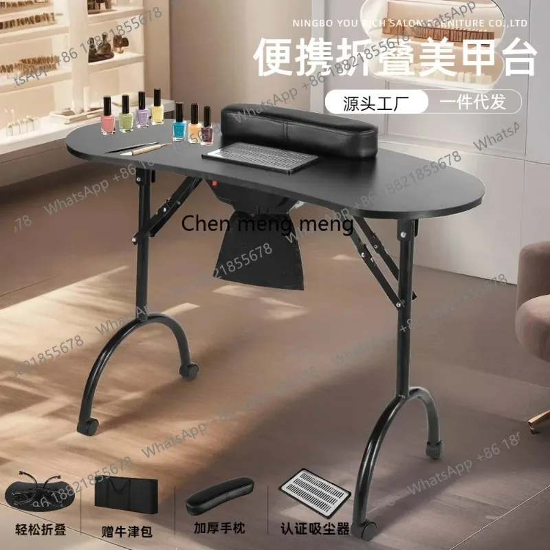 Discounts Portable Nail Table Multi-Purpose Folding Table MDF Nail Table Beauty Nail Cleaner