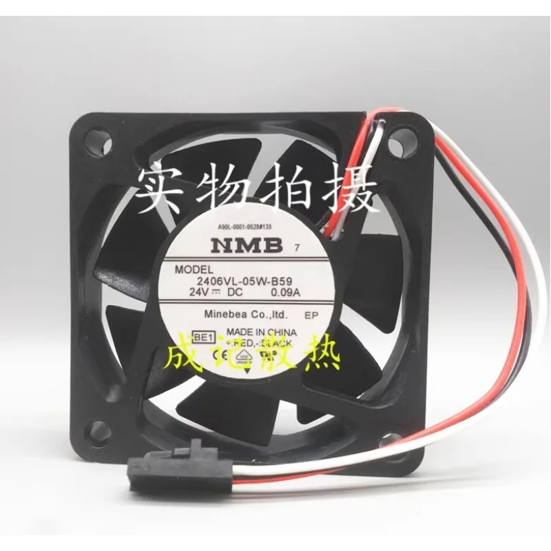 Z  FOR    NMB 2406VL-05W-B59 DC24V 0.09A 3-Pin Silent Cooling Fan
