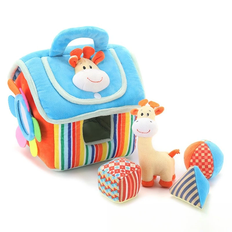 

Amazon Hot Sale Matching Toys, Soft Cloth Building Block Shape Cognition, Baby Early Education Educational Toys Small House