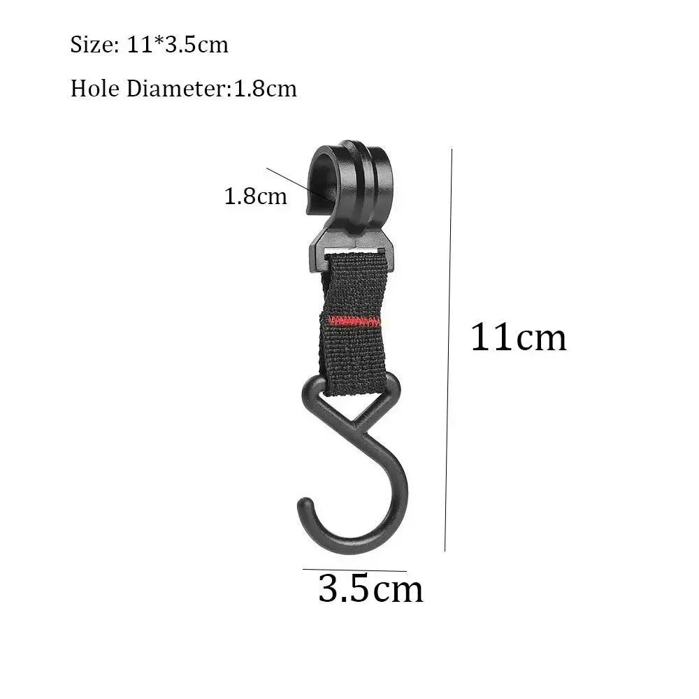 5PCS Outdoor Camping Storage Hook, Plastic & Steel Dual Buckle, Heavy Duty Clothes Hanger for Camping Gear