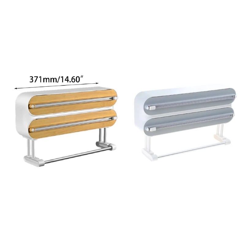 Designs Wall Roll Holder Aluminum Cling Film Cutter Foil Dispenser Rack