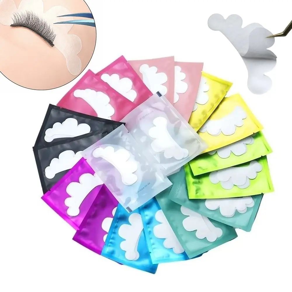 50Pairs New Hydrogel Grafting Eyelash Under Eye Pads White Smooth Surface Lash Gel Patches Cloud Shape Beauty Tools Makeup Tool
