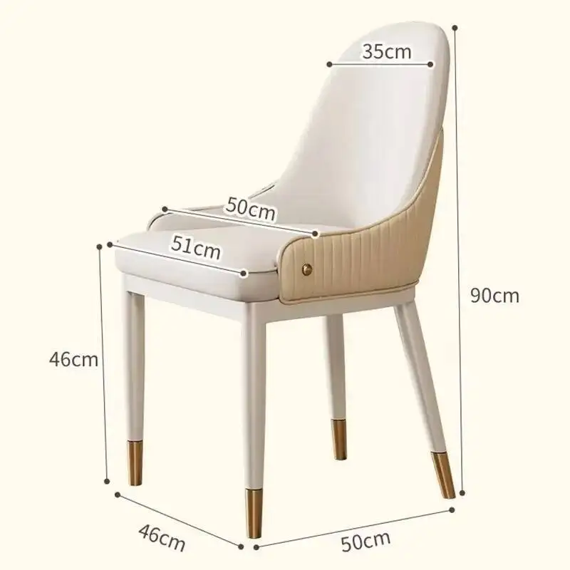 

Luxury Comfortable Dining Chairs Trendy Design Aesthetic Nordic Dining Chair Kitchen Ergonomic Chaise Design Home Furniture