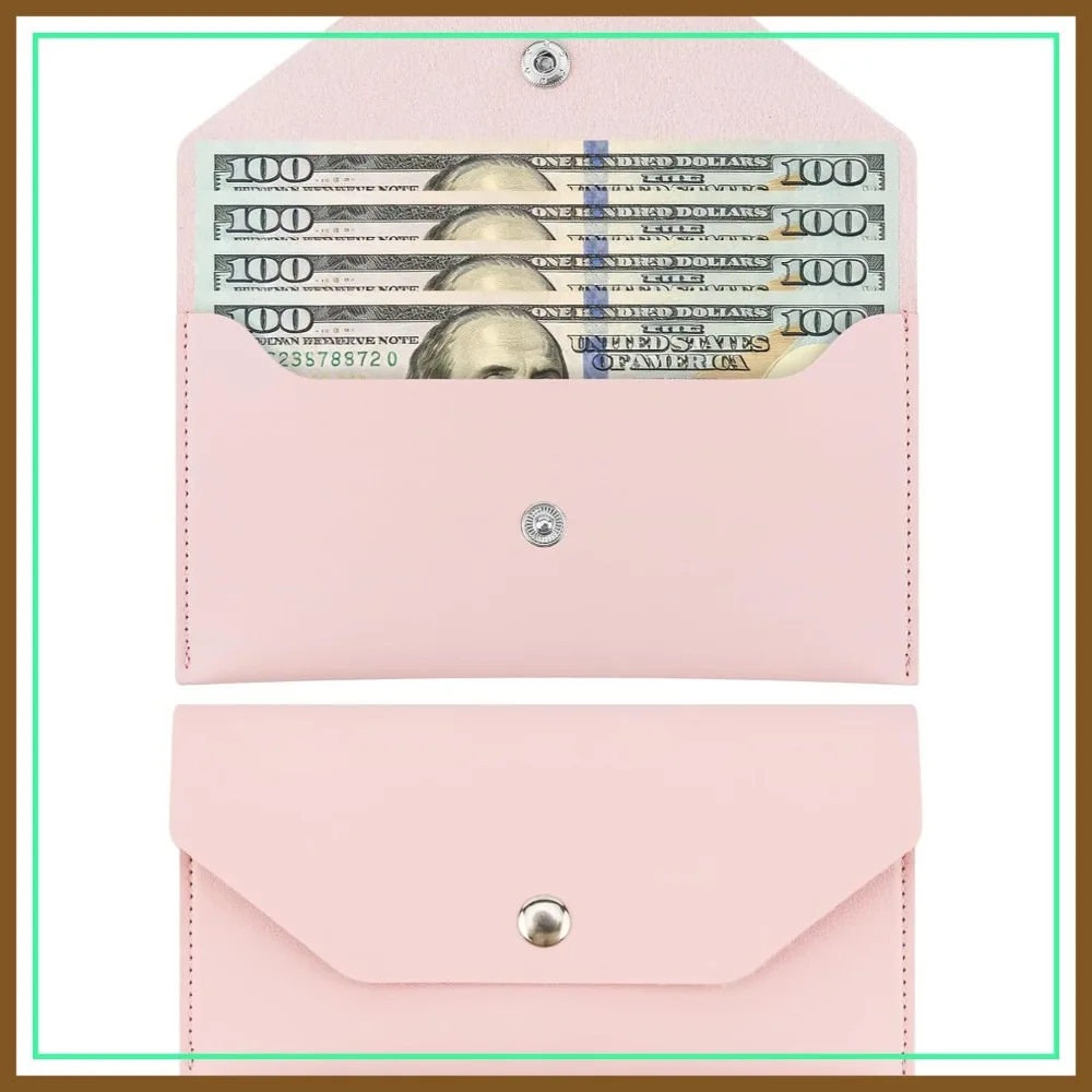 

Reusable Genuine Leather Cash Envelope Wallet for Men and Women, Money Organizer for Bill Planner