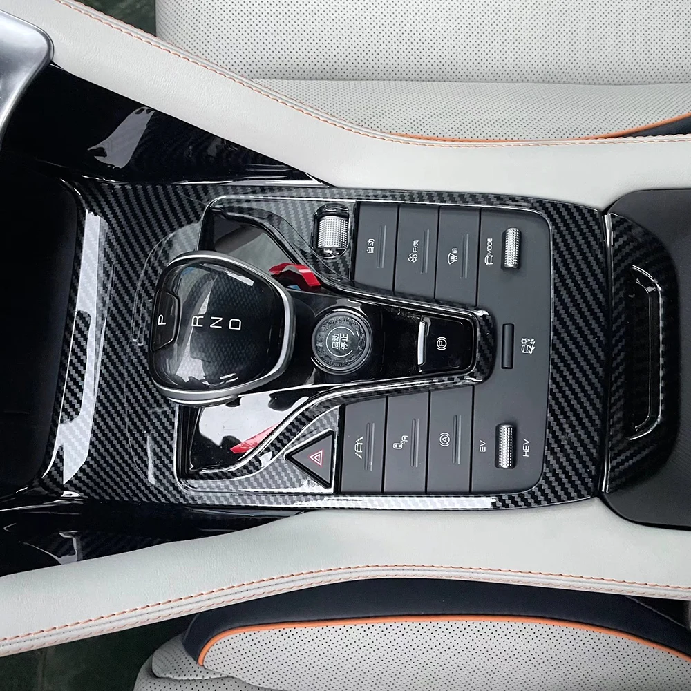 

Accessories For 2022-2023 BYD Song Plus Gear Shifter Panel Trim Cover Carbon Fiber Styling