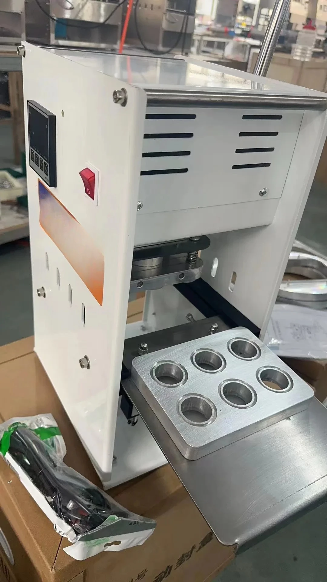 Hot Sell 6 Holes Manual  Aluminum Coffee Capsules Heat Sealing Machine