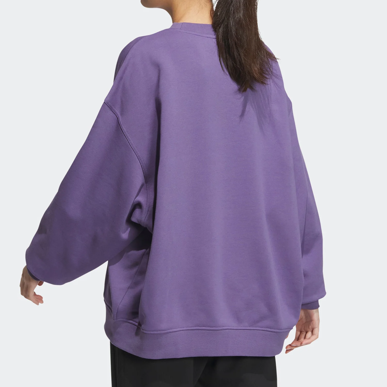 Adidas Originals Trefoil Women's Printed Round Neck Casual Sports Sweatshirt IK4316