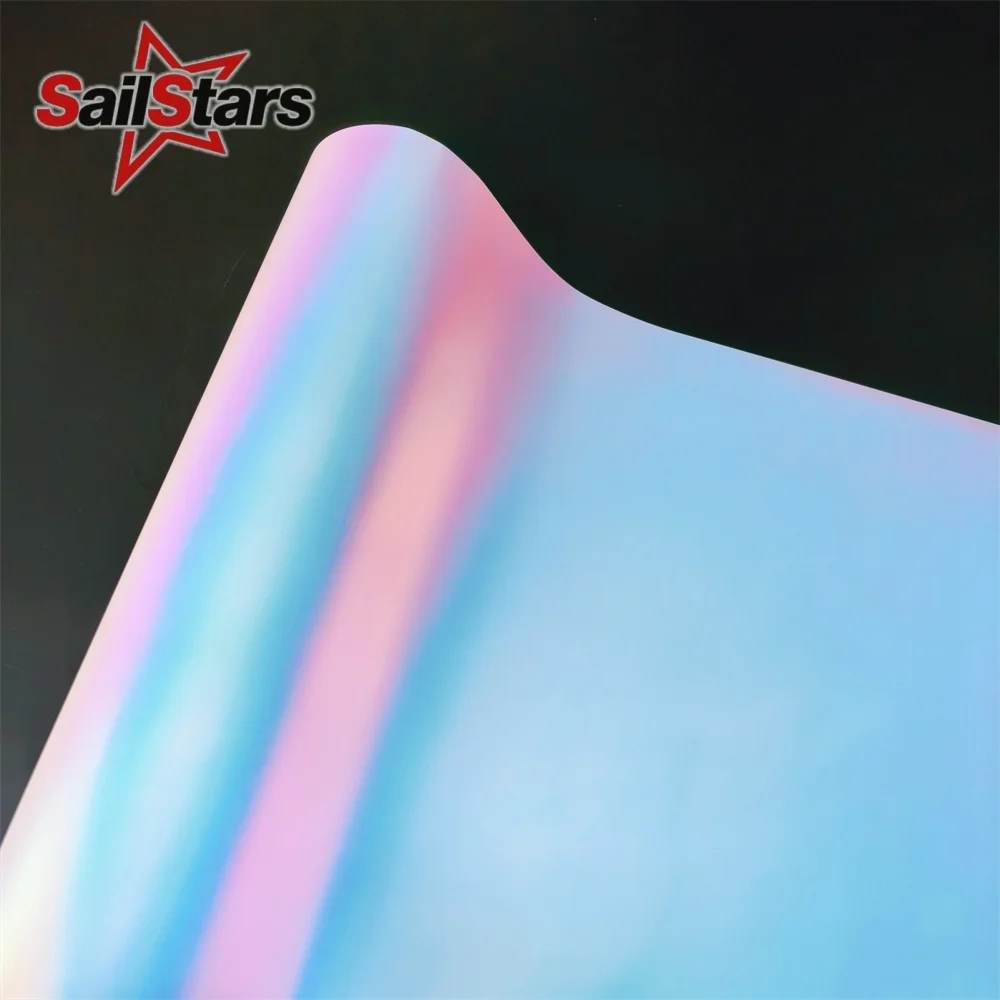 High Quality PET Car Stickers Rainbow Chrome Vinyl Wrap Film Matte Self Adhesive Auto Motorcycle Wrapping Foil