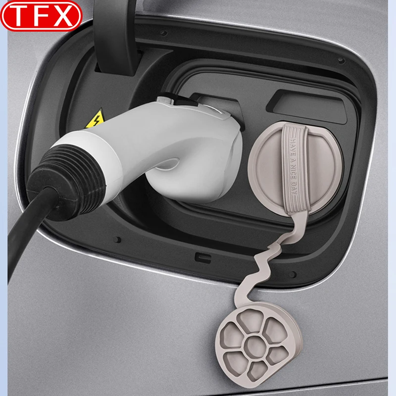 ل Xiaomi YU7 2025 2026 سيارة التصميم شحن ميناء غطاء مقاوم للماء سيليكون المتكاملة الغطاء الواقي غطاء غبار الملحقات #4