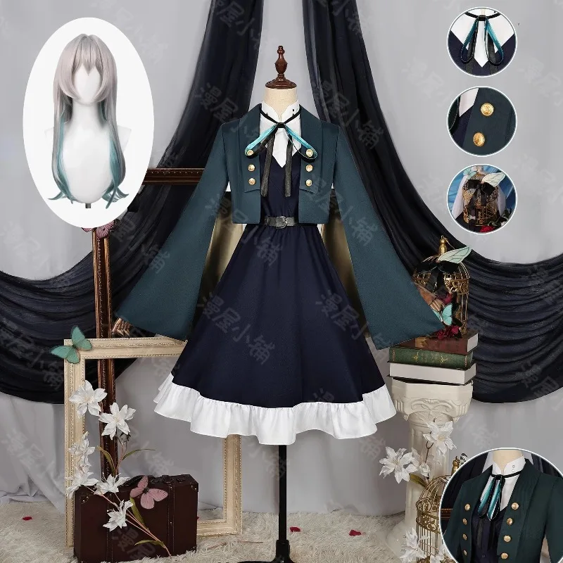 

Game Honkai：Star Rail Firefly Cosplay Costume Dress Coat Uniform Wig Suit for Women Halloween Anime Party Roleplay Outfits