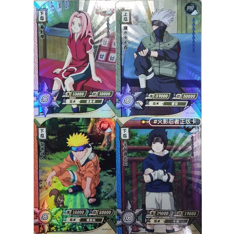 Kayou echte naruto pr (001-028) hatake kakashi uchiha uzumaki naruto tsunade haruno sakura seltene sammel karte einzelblatt