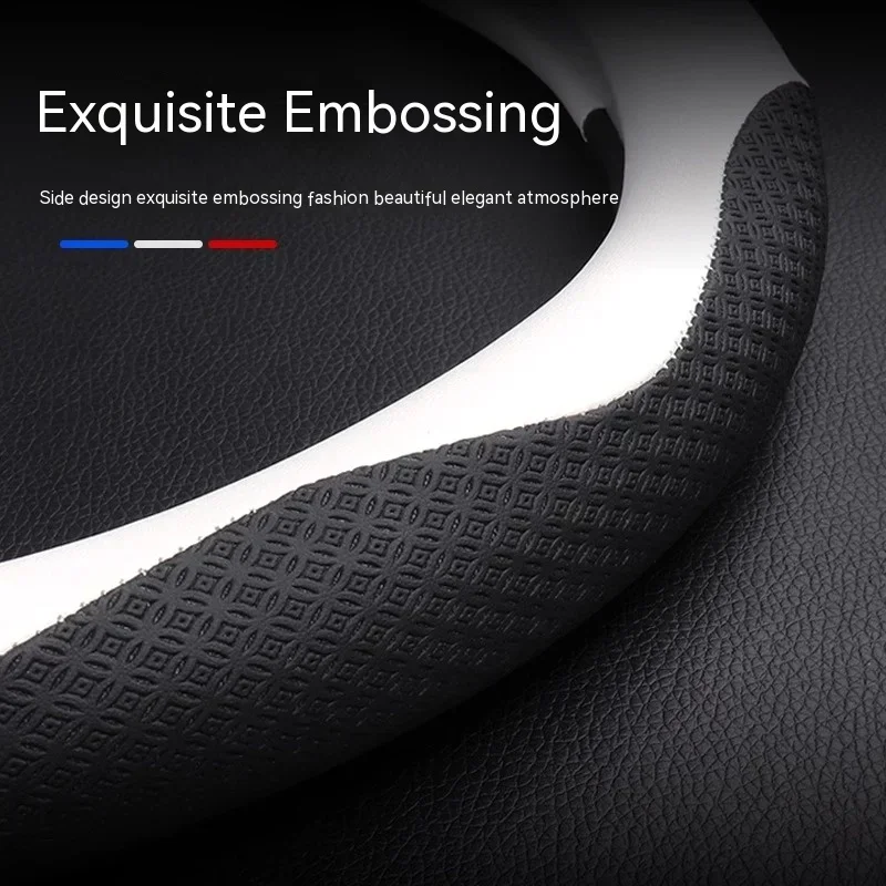 Carbon fiber Leather Car Steering Wheel Cover For Citroen C1C2C3 C4 C5 C6 ELYSEE VTS Xsara C-Crosser Berlingo Jumpy Accessories