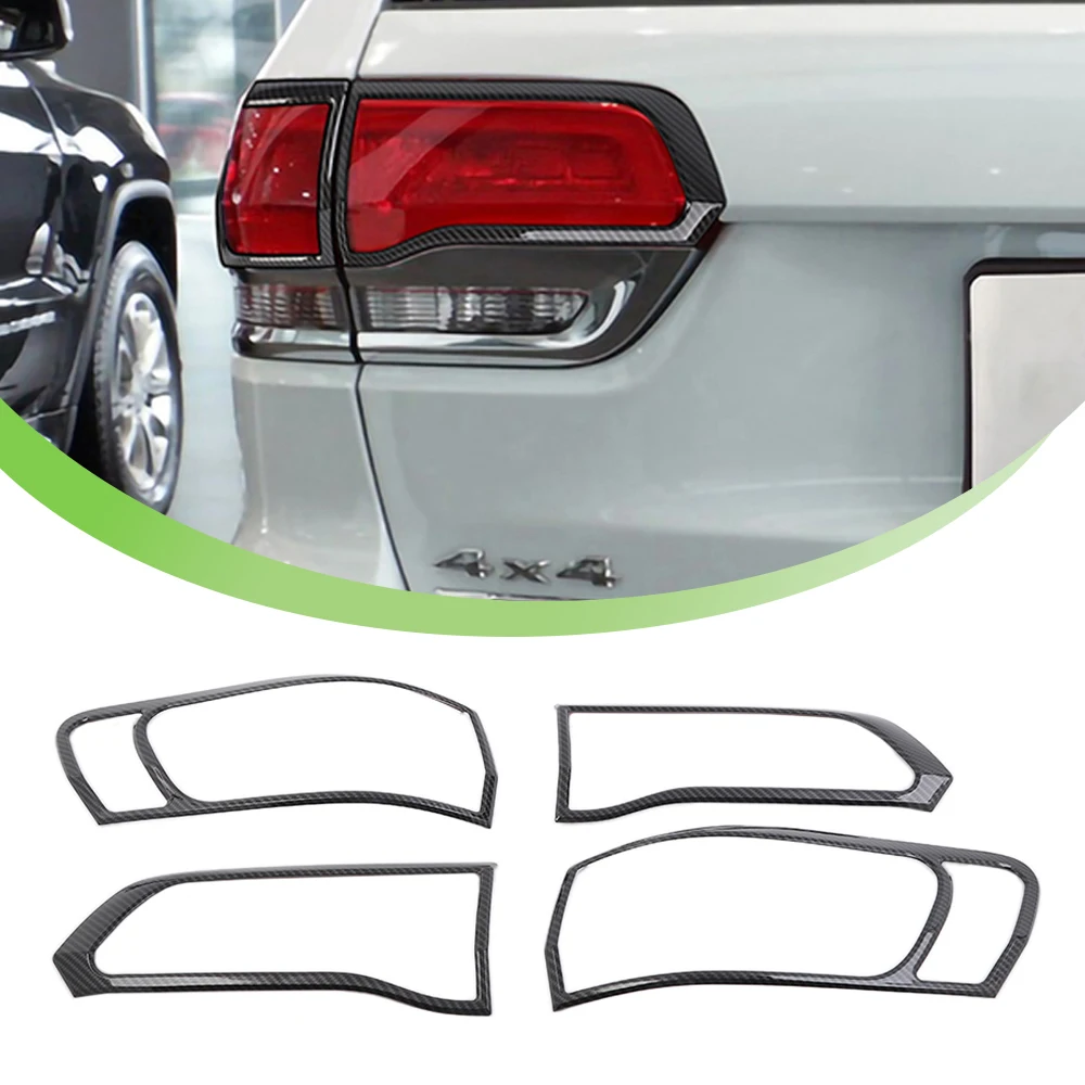 

4-Pack Rear Taillight Decoration Cover Trim for Jeep Grand Cherokee 2014 2015 2016 2017 2018 2019 2020 Exterior Chromium Styling