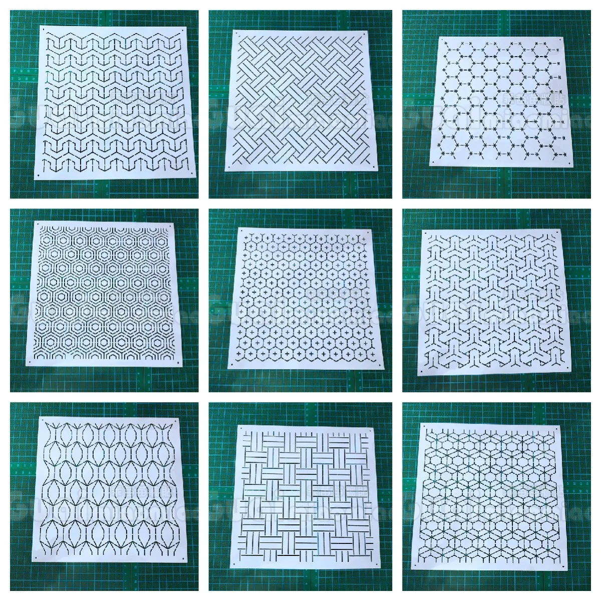 embroidery kit patchwork Hand account Quilting ruler Sashiko design soft mould Template 1pc SIZE 20*20CM