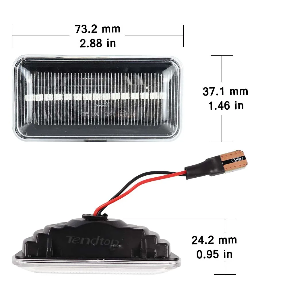 Amber Yellow Smoke Side Marker Lights Turn Signal Lights led Indicator For VW Golf 2 3 Passat B3 Vento Jetta A2 A3 Seat Ibiza 2