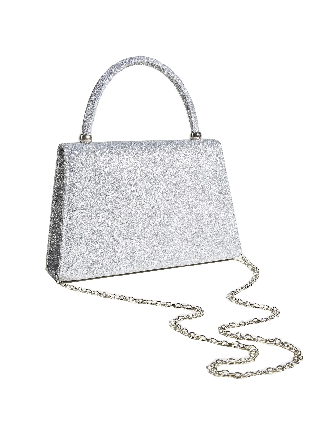 Damen Abend tasche große Kapazität Silber Handtasche Hochzeits feier Umhängetasche mit Strass Schleife All-Matching-Ketten tasche