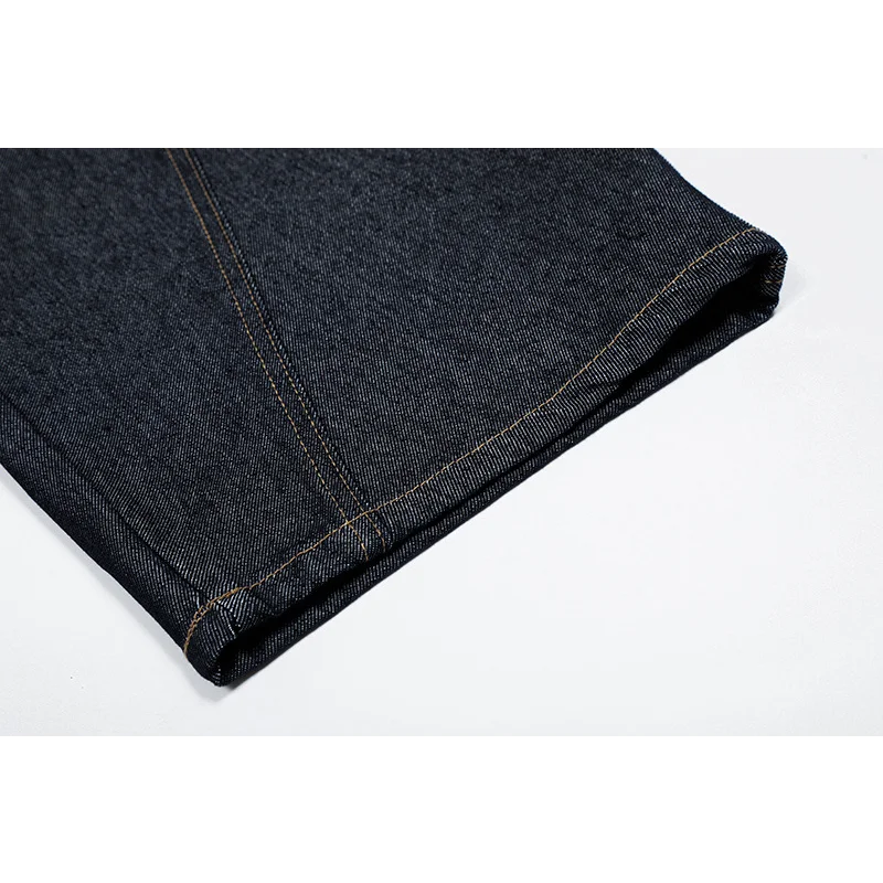 Salopette en jean américain à jambes larges pour femmes, pantalons Cargo multi-poches pour filles, décontracté, assorti avec tout, Slim, tendance, bleu foncé, Hipste de rue