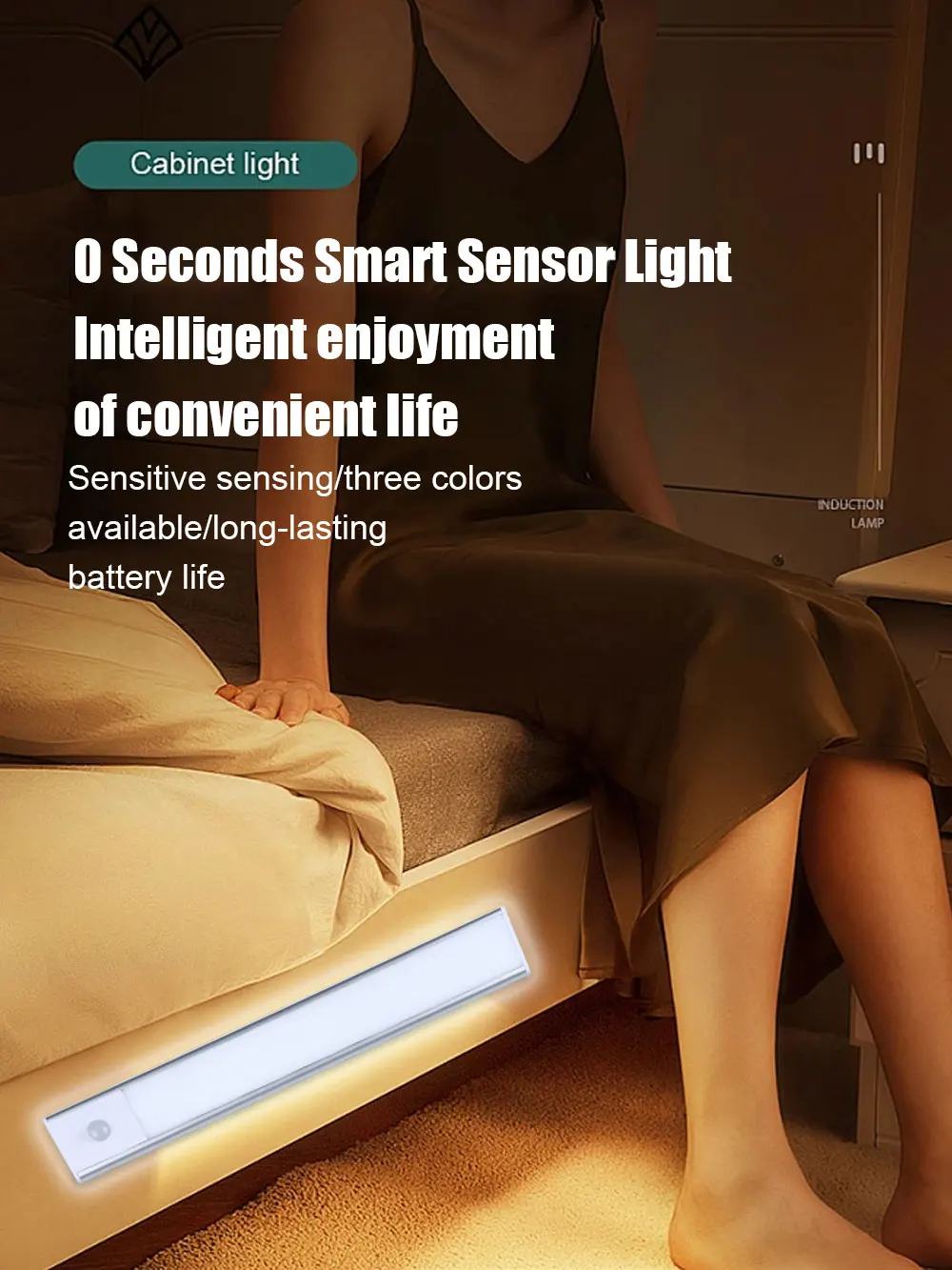 1~6Pack Night Lights USB Rechargeable Motion Sensor Lights LED Ultra-thin Wireless Magnetic For Kitchen Wardrobe Bedroom Stairs