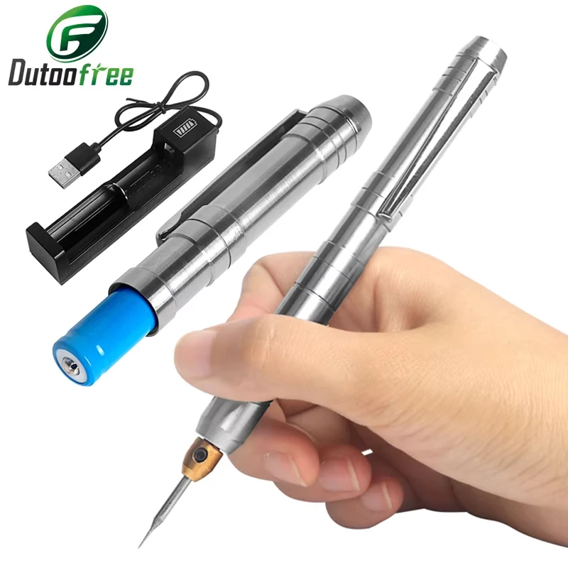 

3.7V Mini Wireless Recharge Engraver Pen Cordless Rotary Tool Kit Woodworking Engraving Pen DIY For Jewelry Metal Glass With Box