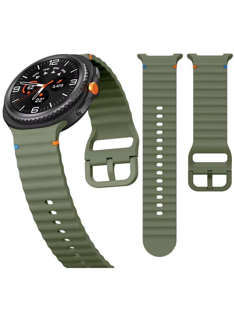 Original Silicone Strap for Samsung Galaxy watch 8 44mm 40mm 46mm Sport Wrist belt Bracelet Correa Galaxy watch 8 classic Band