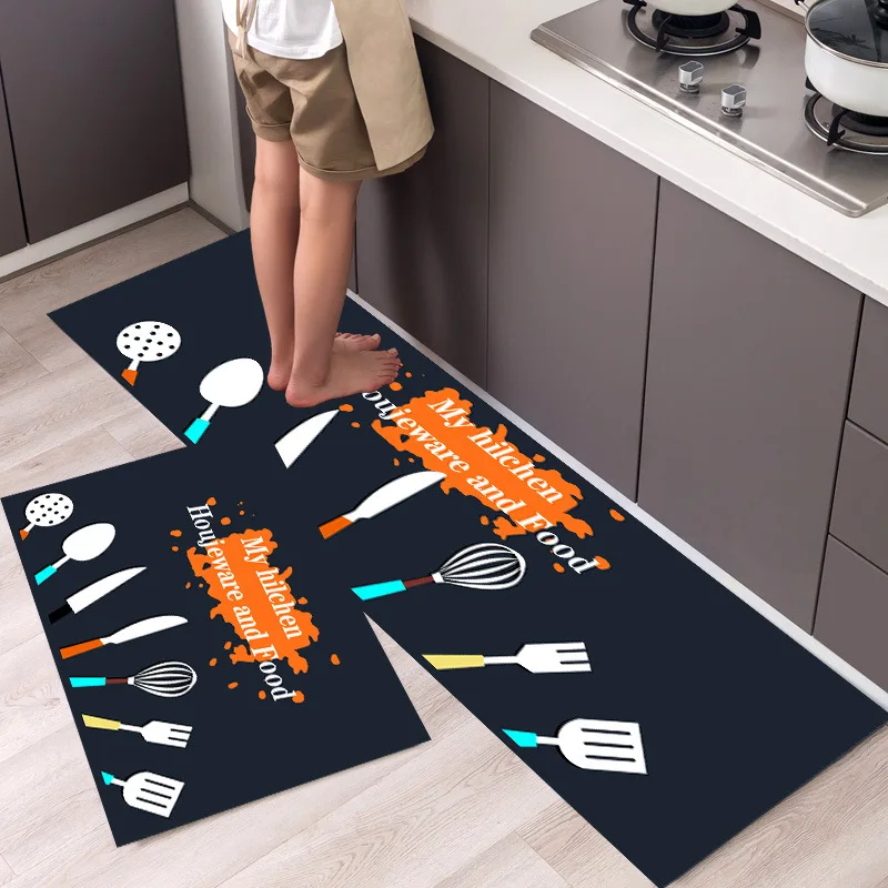 Simple Pattern Kitchen Floor Mat Home Decoration Living Room Luxury Large Carpet  NonSlip Bedroom Children\'s Tatami Bathroom Mat