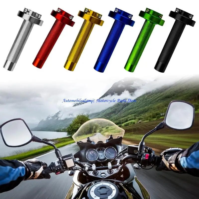 H7BD Machined Aluminum Motorcycle Throttle Grip Lightweight Design Universal for Reduced Hand Fatigue On Long Rides