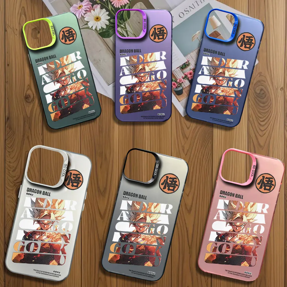 Anime D-Dragon B-Ball Printstream Phone Case for iPhone 12 11 13 IMD 14 15 16 Max Pro Plus Laser Cover