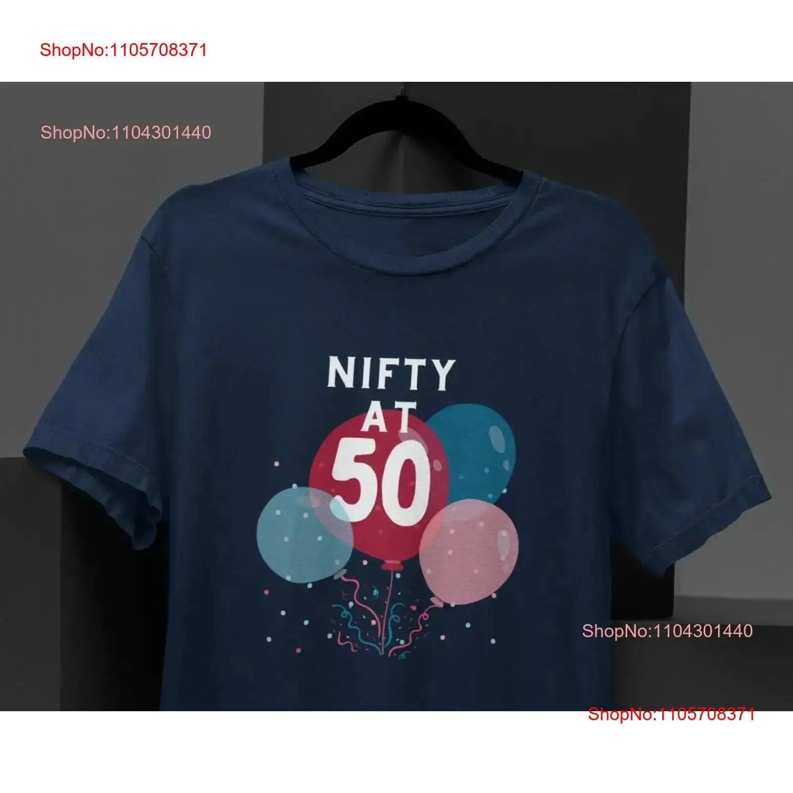 Nifty At Fifty Birthday T Shirt 50th For People Celebrating Men Or Women vintage Washed Breathable streetwear homme Comfortable