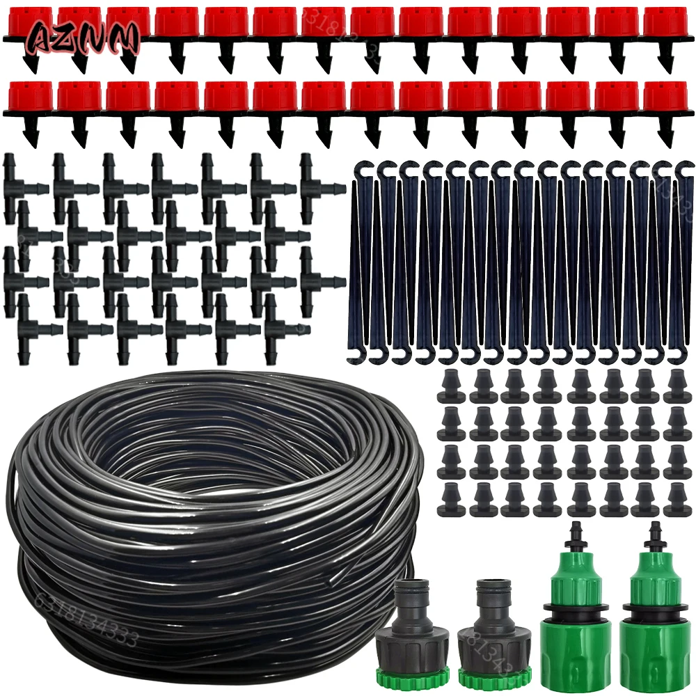 Système d'irrigation goutte à goutte portable 20M, arrosage automatique avec goutteurs réglables, kits d'arrosage par brumisation, tuyau de jardin