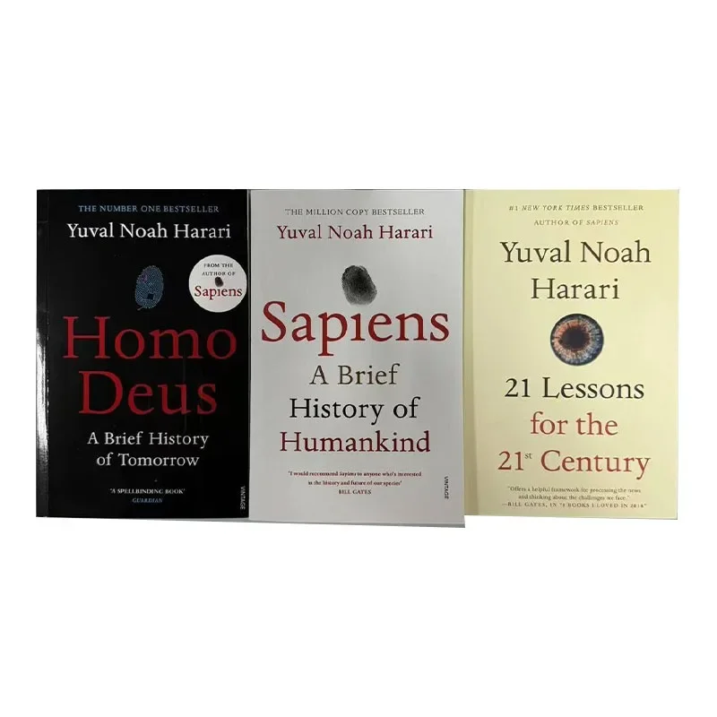 

3 Books/set Yuval Noah Harari Books Set(Sapiens, Homo Deus, 21 Lessons for 21st Century) Paperback Book in English