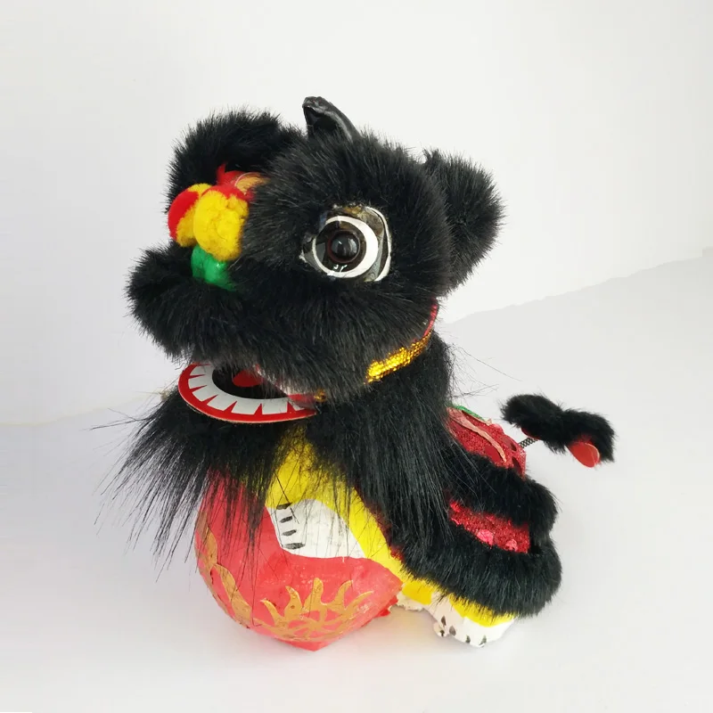 Lion Dance and Awakening Lion Ornaments Chinese Style Handicraft Gifts Small Lion Head Indoor Car Head Ornaments