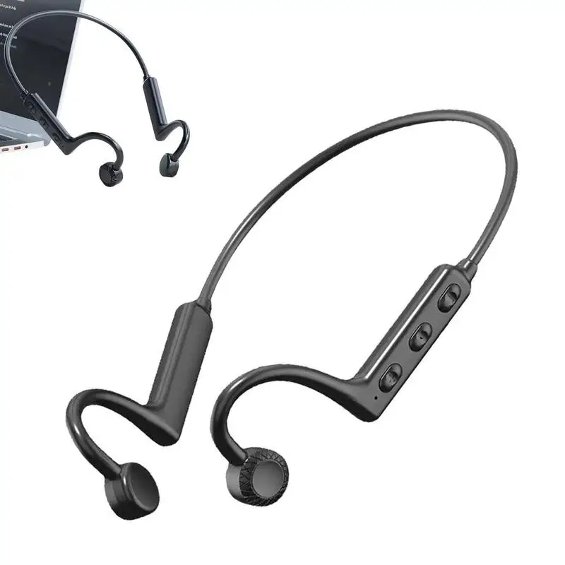 Fones de ouvido de condução óssea pescoço pendurado fone de ouvido sem fio adequado para ciclismo correndo caminhadas mochila fitness yoga