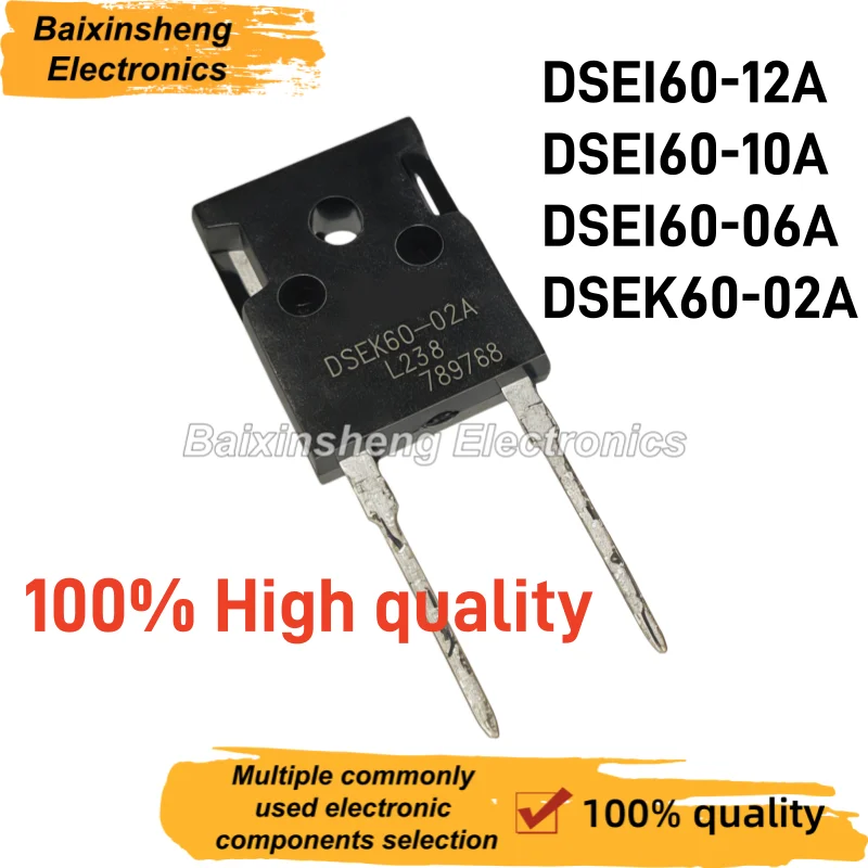 10PCS 100% High quality DSEI60-12A DSEI60-10A DSEI60-06A DSEK60-02A TO-247-2 Fast recovery diode