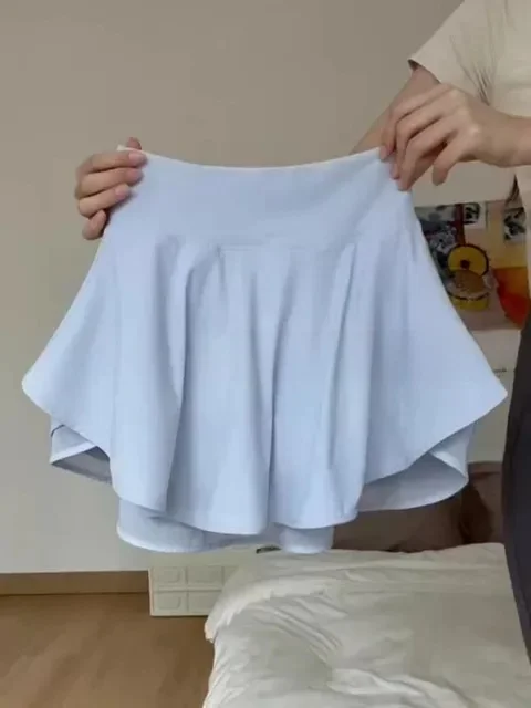 

Korean Style Tennis Short Skirt Women's Pear Shape A-Line Half Body Short Skirt Anti-Light Small Sexy Netball Pants